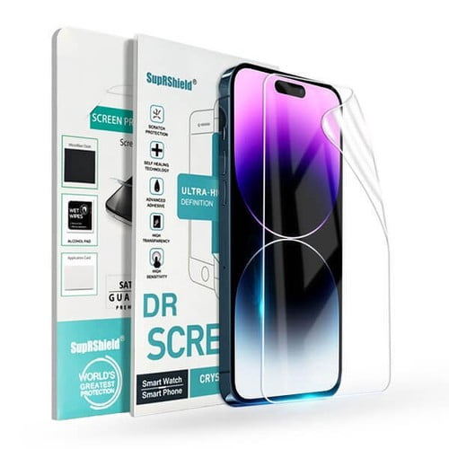  iPhone 14 Screen Protector Shatterproof Full Coverage Hydrogel Shield with Enhanced Edge