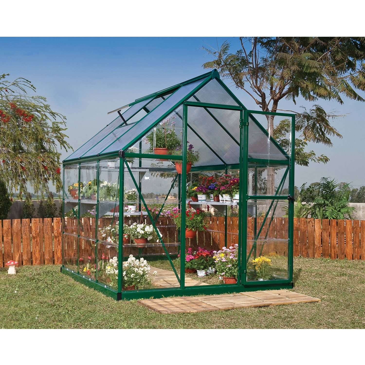 Palram Hybrid Greenhouse, 6' x 6', Green by Palram