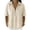 Beige, variant on Womens Solid Color Blouses Collared V Neck Short Sleeve Button Front Loose Fit Lightweight Summer Shirt Tops