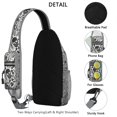 thumbnail image 3 of Gothic Floral Skull Sling Backpack with Mexican Mandala and Roses Pattern, Lightweight Retro Crossbody Daypack, Adjustable Strap, Multiple Compartments for Daily Commuting & Outdoor Activities, 3 of 5