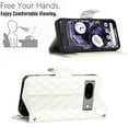 thumbnail image 4 of for Google Pixel 8a Wallet Case, Elegant Card Holder Cash Slot PU Leather Kickstand Wrist Strap Wallet Shockproof Protective Flip Women Girls Case Cover for Google Pixel 8a, White, 4 of 7