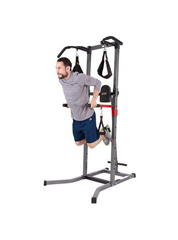 Body Champ VKR2078 5-in-1 Power Tower and Dip Station, Home Gym Equipment