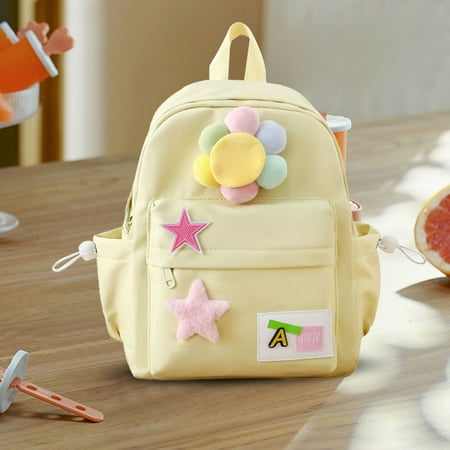 

ArWgKavx Reduced Office Craft Stationery Fresh and Natural Flower Decoration Light and Smart Suitable for Students To Use Wind Small Fresh Flower Student Backpack Yellow