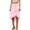 Pink, variant on Elegant High Waist Skirt with Asymmetric Hemline and Flowy Layered Design for Skirt M