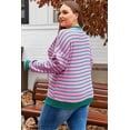 thumbnail image 5 of Redhotype Chic Pink Striped Sweater - Plus Size, Stay Cozy & Stylish!, 5 of 8