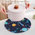 thumbnail image 5 of Space Stars Rocket Trivet Mats Woven Pot Holders 3Pcs Non-Slip Heat Resistant for Hot Pots Pans Pats, 5 of 6
