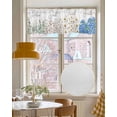 thumbnail image 4 of Spring Floral Kitchen Valances for Windows Farmhouse Linen Window Valance Curtain for Living Room Window Treatment Green Eucalyptus Leaves Blue Flowers Valance Rod Pocket Topper Drape, 42 x 12 Inch, 4 of 6