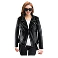 thumbnail image 6 of Ladies Silver Studded Button Motorcycle Jacket Brando Style Genuine Cowhide Leather Spiked Silver Color Studs Women Jacket Black-M, 6 of 11