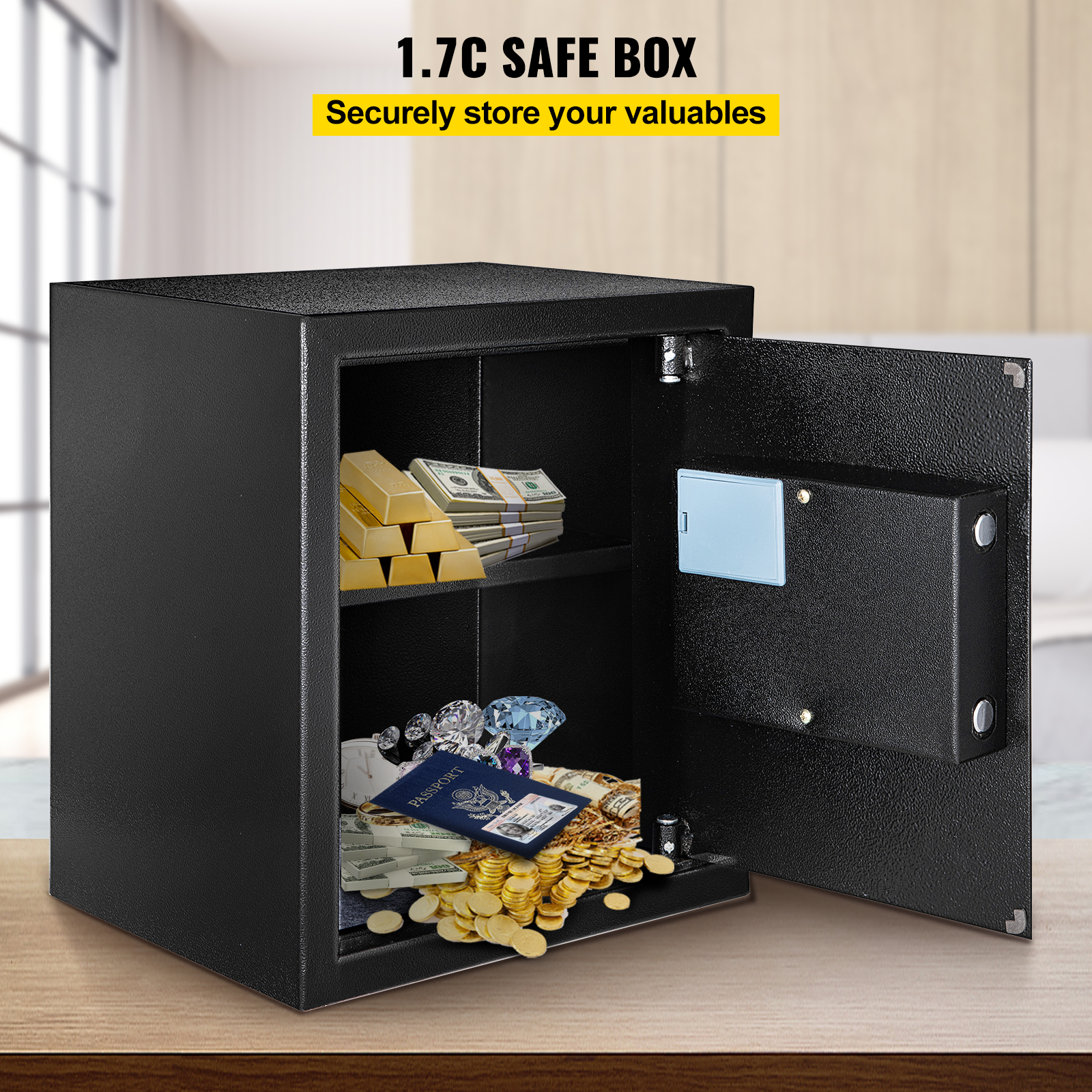 BENTISM 1.7 Cubic Feet Fire Personal Safety Access Safe Box with ...