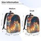 thumbnail image 2 of Disketp Starry Sky Constellation Cat Mochila de Lona Estampada, Mochila Escolar de Viaje Ligera para Estudiantes y Portátil-Medium, 2 of 5