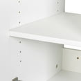 thumbnail image 5 of Modern Stackable Wall Mounted Storage Cabinet with Movable Shelves and 3-Doors,Wooden Wall Mounted Storage Cabinet for Bedroom, Living Room, Kitchen, Laundry Room, Bathroom and Garage, White, 5 of 7