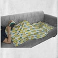 thumbnail image 6 of Green and Yellow Soft Flannel Fleece Throw Blanket, Fresh Hawaii Foliage with Blooming Leaves on Fruits, Cozy Plush for Indoor and Outdoor Use, 50" x 60", Apple Green Sea Green, by Ambesonne, 6 of 6
