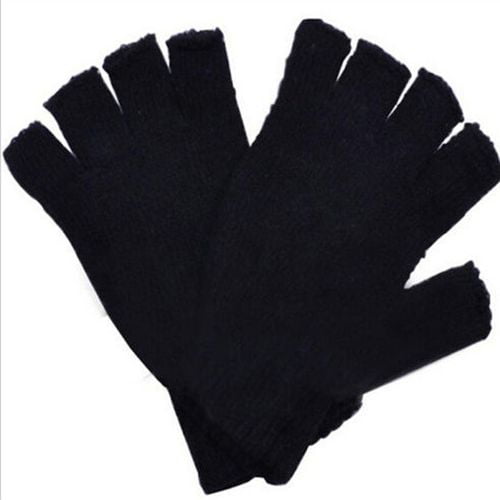 Fingerless Winter Gloves 12 Pairs Half Finger Stretchy Warm Knit Bulk Pack Mens Womens 