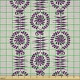 thumbnail image 2 of Ambesonne Floral Fabric by the Yard Upholstery, Vertical Aligned Flower Art, 2 Yards, Pale Taupe Purple, 2 of 5