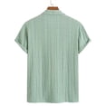 thumbnail image 5 of Timoontee Men's Short Sleeve Basic T Shirt Breathable Fabric Moisture Wicking Lapel Collar V Neck High Quality Quick Dry Green XL, 5 of 9