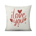 thumbnail image 2 of Red Flower Roses Balloon Valentine's Day Throw Pillow Covers 18 X 18 Inch, Set Of 4, Linen Study Sofa Cushion Cover Indoor Living Room Home Decor, 2 of 7