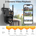 thumbnail image 6 of IP Camera 6K 9MP HD WiFi Outdoor Camera 8x Zoom Three Lens Dual Screen Home Security PTZ Camera 6MP Video Surveillance, 6 of 7