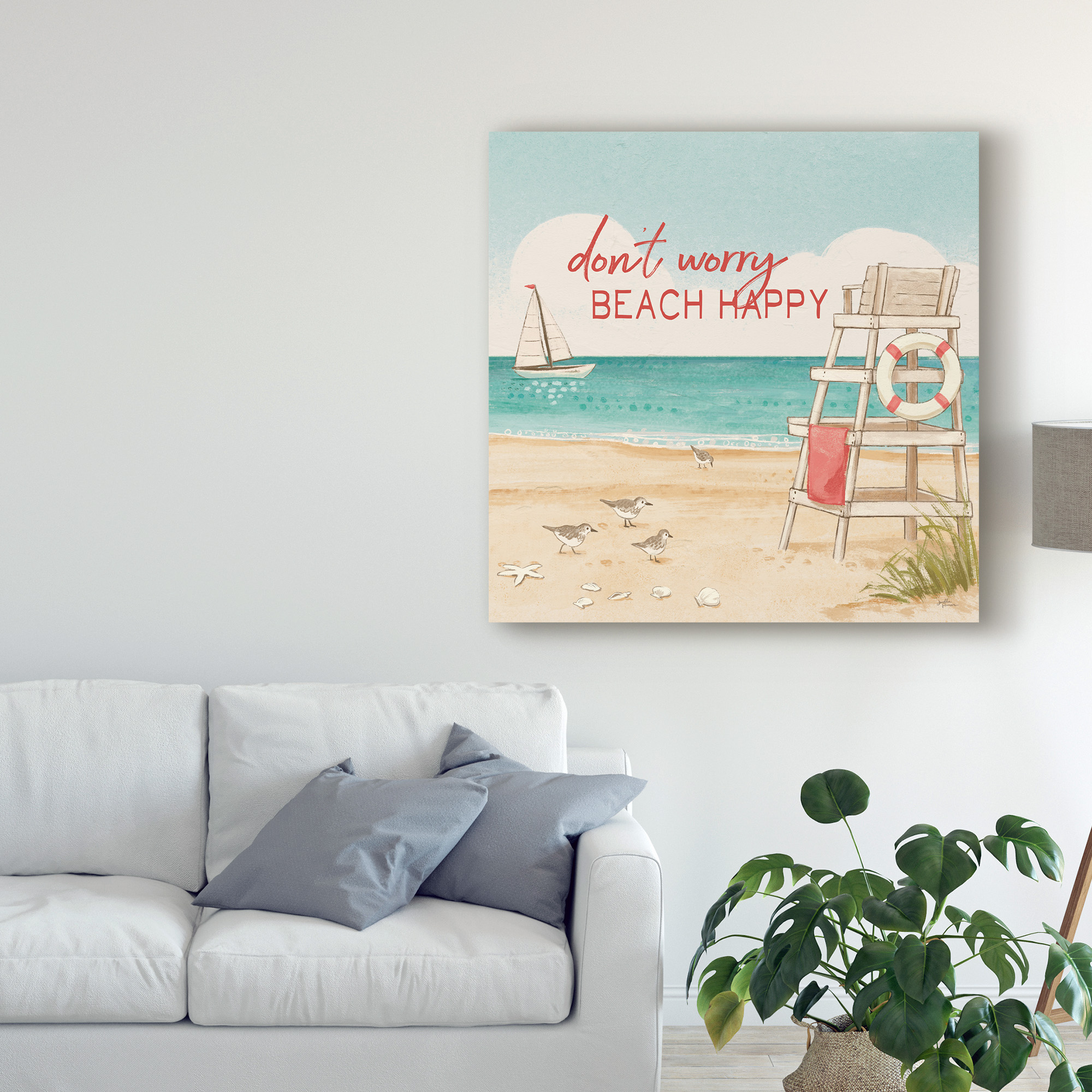 Trademark Fine Art 'Beach Time III' Canvas Art by Janelle Penner