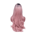 thumbnail image 1 of Peluca Natural Cabello Pelo Largo Rizado Rosa Claro, 1 of 5