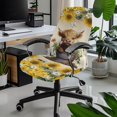 thumbnail image 2 of POLERO Anti Dust All-in-One Office Swivel Chair Slipcover for Home, Brushed Elastic Fabric Washable Office Chair Seat Covers with Elastic Stretch, 2 of 7