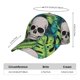 thumbnail image 2 of Balery Skull and Palm Leaves Gorra de béisbol de tamaño ajustable para correr, entrenar y actividades al aire libre. Gorra de papá para todas las estaciones., 2 of 6