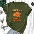 thumbnail image 2 of Tiqkatyck Womens Long Sleeve Shirts, Couples Matching Shirt Shes My Sweet Potato I Yam Set Gift T Shirts Womens Clothes T Shirts for Women Green XXL, 2 of 5