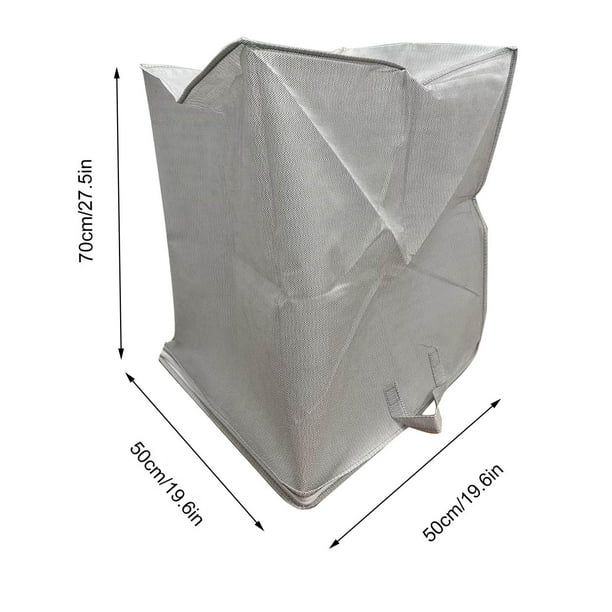 Bolsa de almacenamiento con cremallera de tela no tejida para mudanzas, almacenamiento de edredones, viajes, organización de ropa. Plegable, ahorra espacio con cremallera bidireccional reforzada para