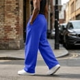 thumbnail image 4 of TQWQT Men's Loose Fit Sweatpants Drawstring Elastic Waist Casual Joggers Streetwear Oversized Wide Leg Pants With Pockets Solid Color Lounge Trousers Athletic Running Bottoms, 4 of 7