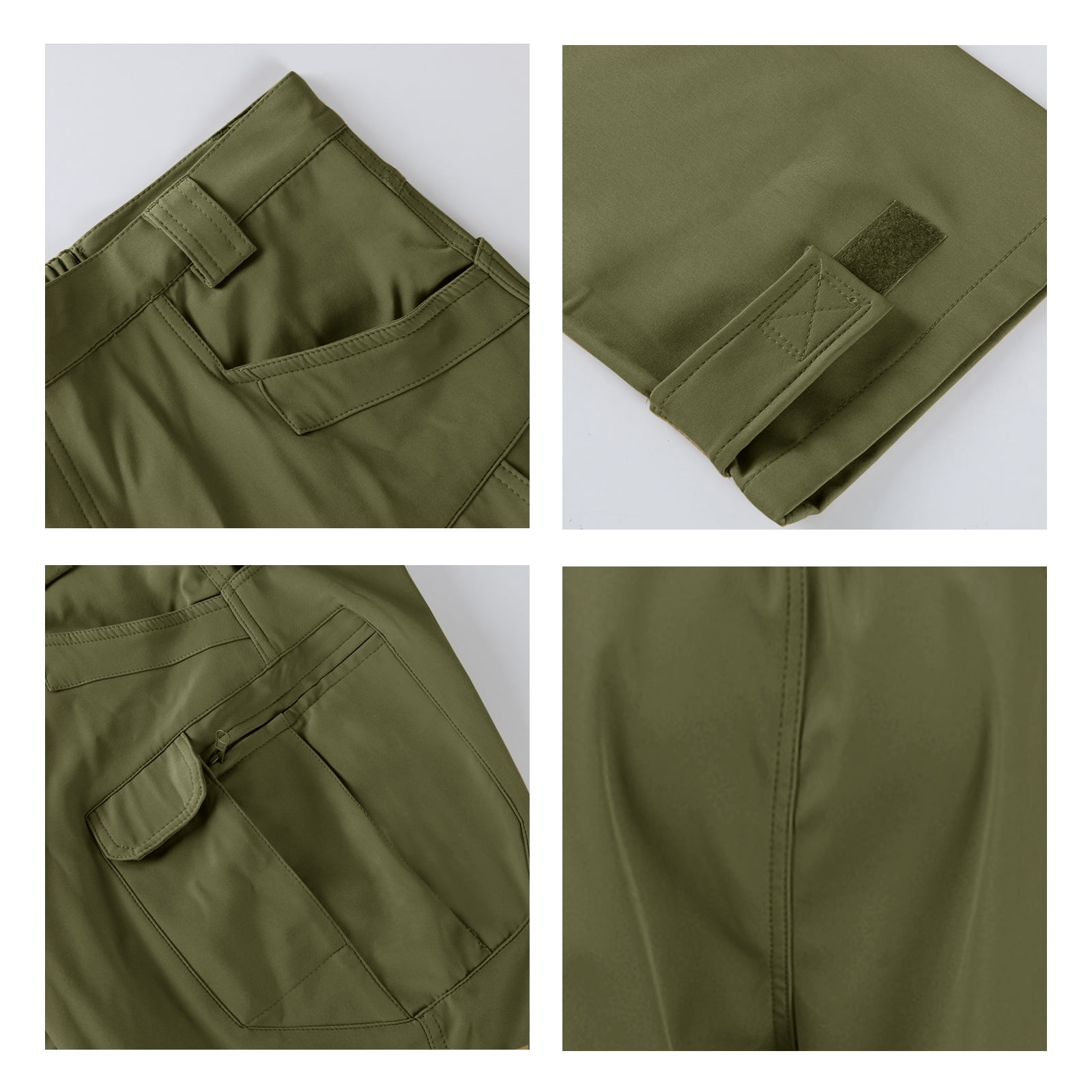 LNZGNM Mens Fleece Lined Cargo Pants Ripstop Waterproof Tactical