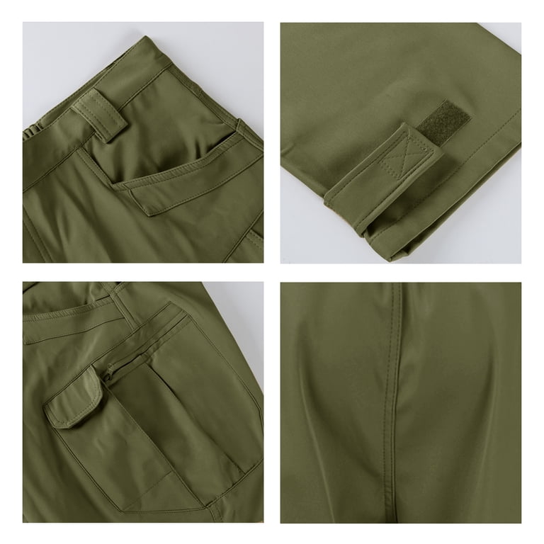 LNZGNM Mens Fleece Lined Cargo Pants Ripstop Waterproof Tactical