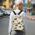 thumbnail image 7 of FORMRS Mini Backpack Purse for Women Quilted Travel Daypack Casual Shoulder Bag, Beige Horses Field Pattern, 7 of 7