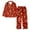 Red, variant on HNMKIU Womens Pajamas Set Women Christmas Casual Lapel Print Santa Holiday Snowflakes Long Sleeve Pant Set