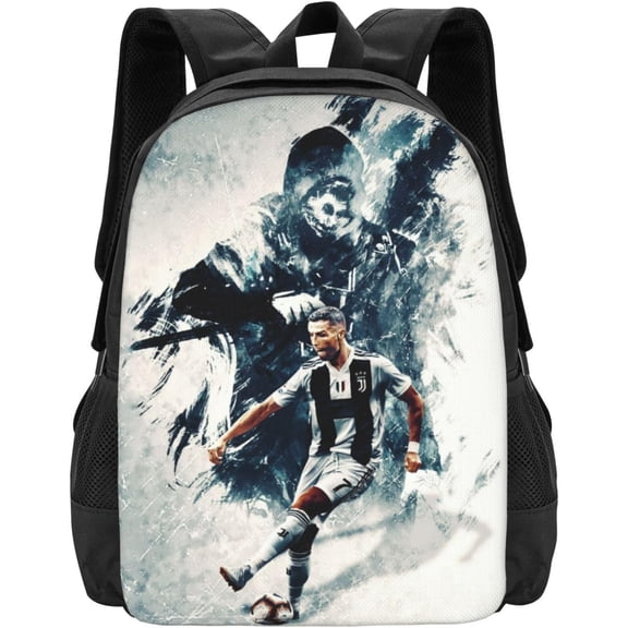 Soccer Player #7 Ronaldo Backpack 16.5 Inch For Daily Work Sport Outdoor Football Fans Laptop Bag-Style 43