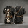 thumbnail image 2 of CONFREE Halloween Mens Pirate Captain Tshirts Short Sleeve Crew Neck Graphic Lightweight Hallowmas T-Shirts for Men, 2 of 3