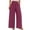 Wine, variant on Diufon Women's Wide Leg Pants Casual High Waist Loose Trousers Solid Color Business Pants with Pockets