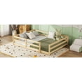 thumbnail image 5 of Generic Full Size Floor Bed, Montessori Floor Bed with Fence, Kids Montessori Bed Full Size, Wood Montessori Floor Bed for Kids, Girls, Boys, Oak., 5 of 9