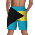 thumbnail image 2 of Men's 2 in 1 Swim Trunks with Compression Liner Bahamas Flag Quick Dry Beach Shorts, 2 of 6