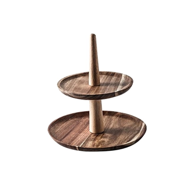Soporte de Madera perfecl para Cupcakes Torres Redondas para Pasteles 2 capas