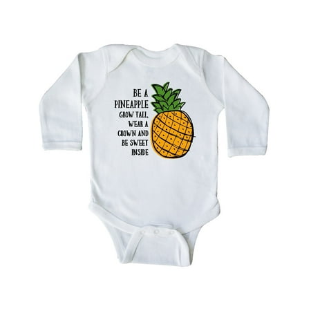 

Inktastic Be A Pineapple Gift Baby Girl Long Sleeve Bodysuit