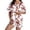 A#White20, variant on Womens Gingham Print Loungewear Set Button Down Collared Short Sleeve Shorts Sleepwear Casual Home Relaxed Wear
