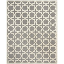 SAFAVIEH Cambridge Liz Geometric Wool Area Rug, Silver/Ivory, 2'6" x 4'