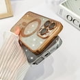 thumbnail image 5 of Case for iPhone 15 Pro Case for Women [Compatible with MagSafe] Full Camera Protection Plating Luxury Glitter Bling Soft TPU Shockproof Protective Cover for 15 Pro - Golden, 5 of 12