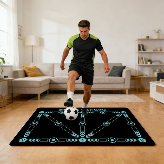 BotaniNest Football Training Mat 90 X 60 Cm 3.5 Mm Diatomaceous Mud Non Slip Football Mat Training Mat For Control And Kicktrainer