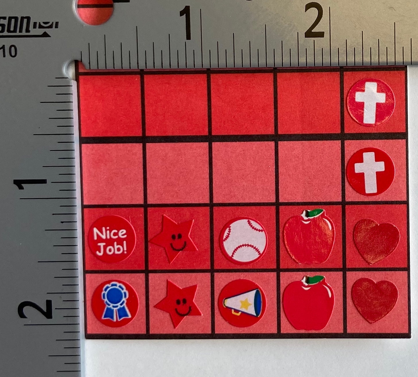 SHAPES ETC. Horizontal Chart - Red