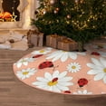thumbnail image 5 of Fuzoiu Daisy and Ladybug Print Christmas Tree Skirt,Xmas Christmas Decorations,Xmas Tree Mat for Farmhouse Holiday New Years Home Party Decor Tree Rugs-48", 5 of 6