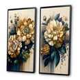thumbnail image 3 of Designart "Vibrant Yellow and Blue Zinnias I" Zinnias Framed Wall Art Set Of 2 - Yellow Floral Framed Canvas Set For Living Room Decor, 3 of 7