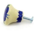 thumbnail image 3 of Polish Pottery 1¾-inch Drawer Pull Knob (Bleu-belle Fleur Theme) Hand Painted in Boleslawiec, Poland + Certificate of Authenticity, 3 of 6
