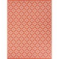 thumbnail image 6 of Unique Loom Outdoor Trellis Collection Area Rug - Tiles (9' x 12' Rectangle Rust Red/Ivory), 6 of 8
