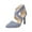 Blue, variant on Mikilon Women's Shoes Summer Cross Straps High Heels Casual Zip Pointed Toe Sandals Serpentine Stilettos