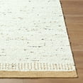 thumbnail image 4 of Hauteloom Andrey Boho Hand Woven Natural Fiber Wool Area Rug - Farmhouse Solid Color Carpet for Living Room, Bedroom, Dining Room - Beige, Light Brown - 10' x 14', 4 of 11